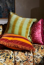 Load image into Gallery viewer, Brigitte Velvet Cushion - Olive Feather Insert-SAGE AND CLARE-P&amp;K The General Store
