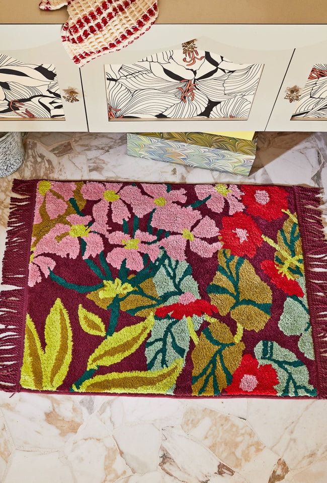 Genevieve Bath Mat - Mahogany-SAGE AND CLARE-P&amp;K The General Store
