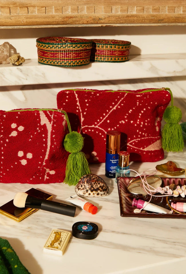 Lucia Terry Pouch - Crimson-SAGE AND CLARE-P&amp;K The General Store