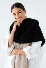 Load image into Gallery viewer, Two Tone Scarf - Black and Oat-SOPHIE-P&amp;K The General Store
