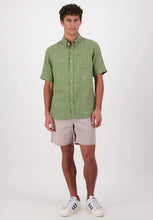 Load image into Gallery viewer, Camp Vibes Linen Mens SS Shirt - Clover Light Taupe-SWANNDRI-P&amp;K The General Store
