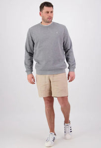 Fundamentals Crew - Mid Marle Grey-SWANNDRI-P&amp;K The General Store