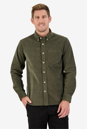Ranfurly Corduroy Shirt - Olive-SWANNDRI-P&amp;K The General Store