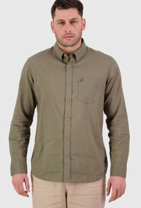 Ward L/S Shirt - Olive-SWANNDRI-P&amp;K The General Store