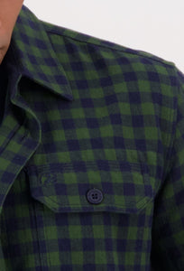 Okato v2 Shirt - Navy/Hunter Green-SWANNDRI-P&amp;K The General Store