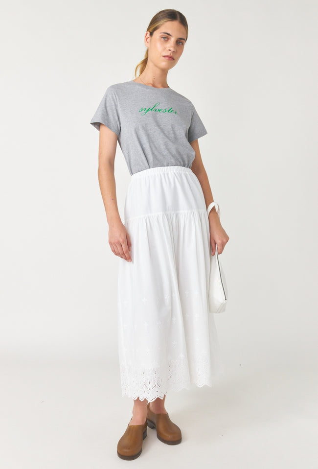 Florentine Skirt - White-SYLVESTER-P&amp;K The General Store