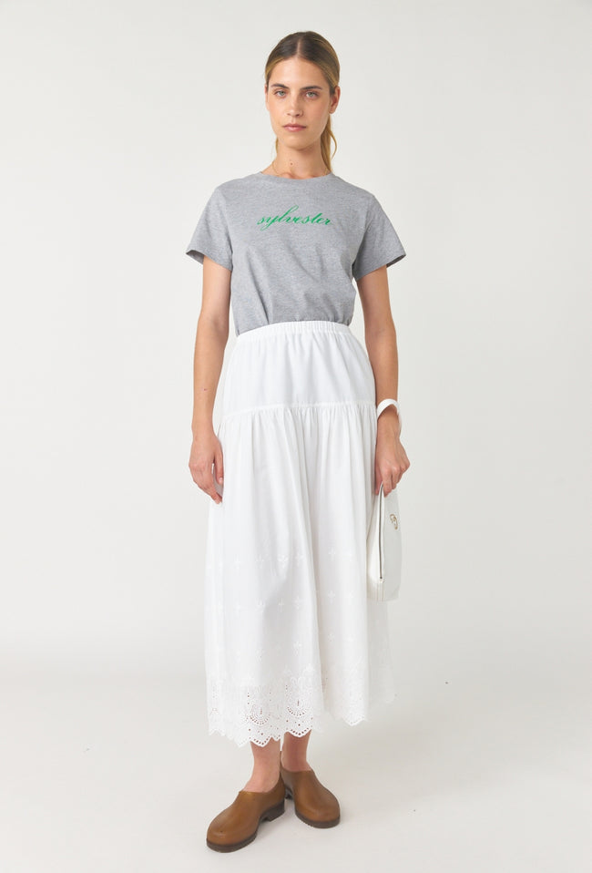Florentine Skirt - White-SYLVESTER-P&amp;K The General Store