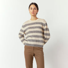 Load image into Gallery viewer, Riley Stripe Jumper - Porcelain/Grey-Sylvester-P&amp;K The General Store
