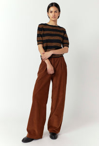 Riley Stripe Top - Black/Ginger-Sylvester-P&amp;K The General Store