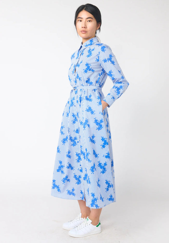 Wallpaper Shirt Dress - Blue-SYLVESTER-P&amp;K The General Store