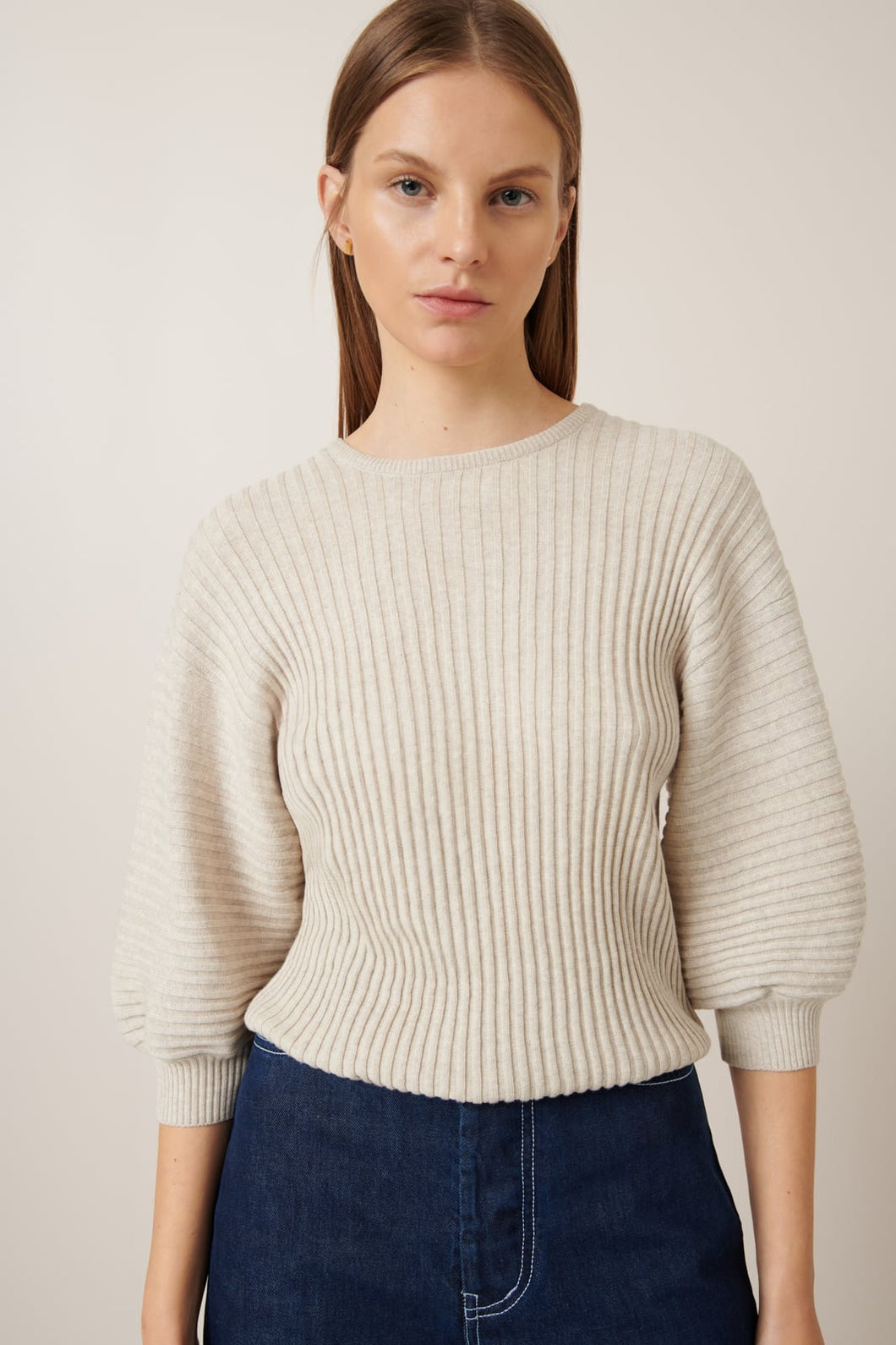 Quinn Top - Oat Melange-KOWTOW-P&K The General Store