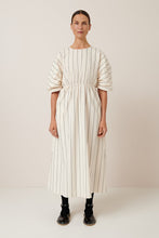 Load image into Gallery viewer, Ellora Dress - Greige Pinstripe-KOWTOW-P&amp;K The General Store
