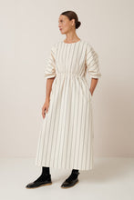 Load image into Gallery viewer, Ellora Dress - Greige Pinstripe-KOWTOW-P&amp;K The General Store
