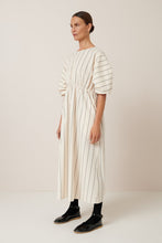 Load image into Gallery viewer, Ellora Dress - Greige Pinstripe-KOWTOW-P&amp;K The General Store
