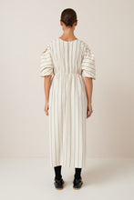 Load image into Gallery viewer, Ellora Dress - Greige Pinstripe-KOWTOW-P&amp;K The General Store
