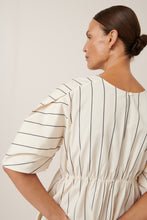 Load image into Gallery viewer, Ellora Dress - Greige Pinstripe-KOWTOW-P&amp;K The General Store
