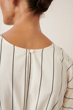 Load image into Gallery viewer, Ellora Dress - Greige Pinstripe-KOWTOW-P&amp;K The General Store
