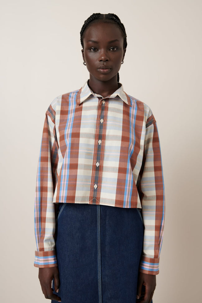 Lauren Shirt - Terra Check-KOWTOW-P&amp;K The General Store