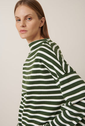 Field Top - Green Lily Stripe-KOWTOW-P&amp;K The General Store