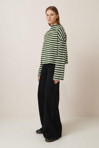 Field Top - Green Lily Stripe-KOWTOW-P&amp;K The General Store