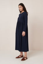 Load image into Gallery viewer, Long Sleeve Gather Dress - Navy-KOWTOW-P&amp;K The General Store
