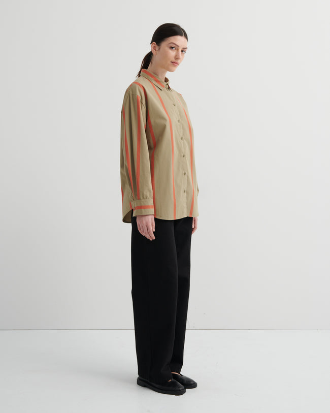 Maker Shirt - Nasturtium Stripe-KOWTOW-P&amp;K The General Store