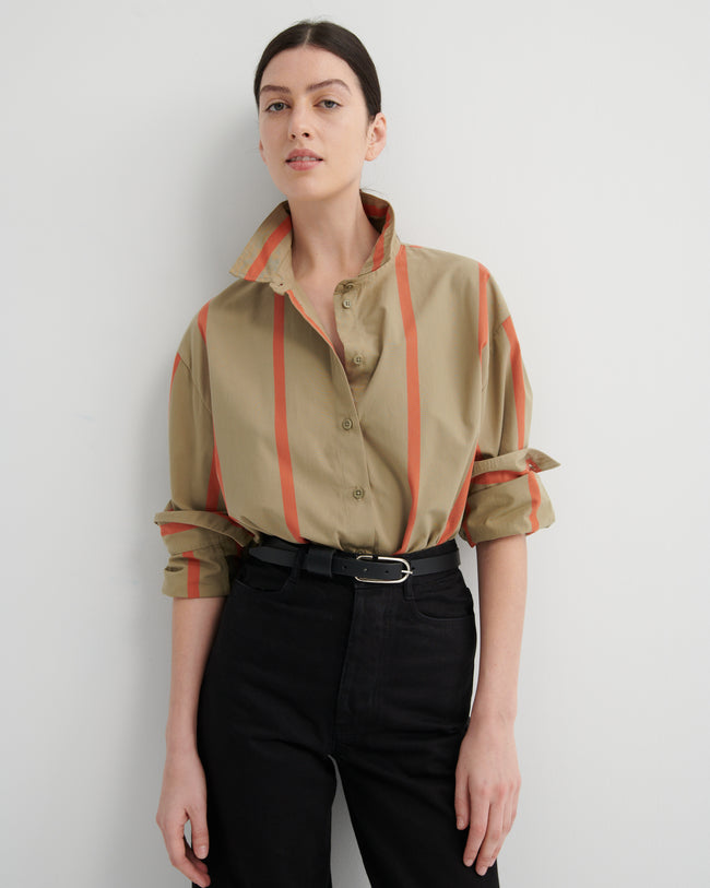Maker Shirt - Nasturtium Stripe-KOWTOW-P&amp;K The General Store