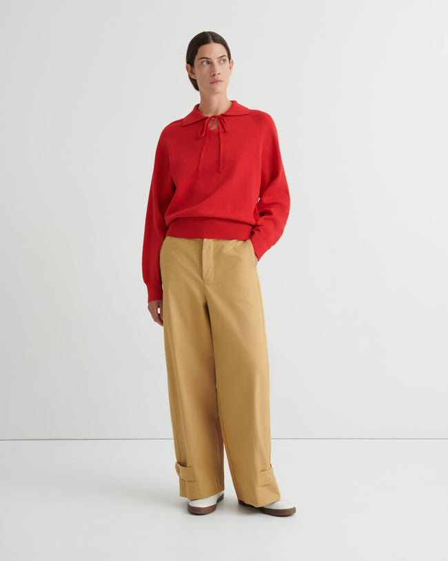 Keyhole Jumper - Poppy Red-KOWTOW-P&amp;K The General Store