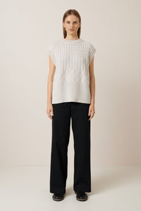 Aran Vest - Oat Melange-KOWTOW-P&amp;K The General Store