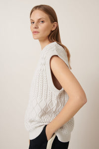 Aran Vest - Oat Melange-KOWTOW-P&amp;K The General Store