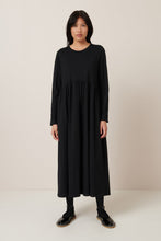 Load image into Gallery viewer, L/S Gather Dress - Black-KOWTOW-P&amp;K The General Store
