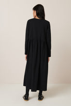 Load image into Gallery viewer, L/S Gather Dress - Black-KOWTOW-P&amp;K The General Store
