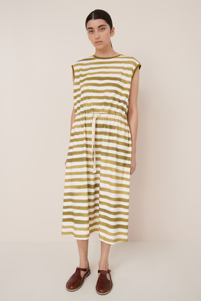 Wave Dress - Brushstroke Stripe-KOWTOW-P&amp;K The General Store
