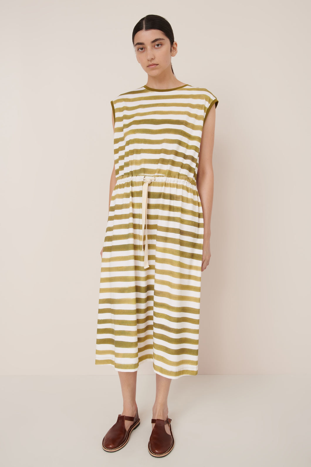 Wave Dress - Brushstroke Stripe-KOWTOW-P&K The General Store