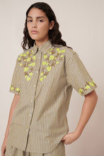 Load image into Gallery viewer, Wildflower Shirt - Treetop Stripe-KOWTOW-P&amp;K The General Store
