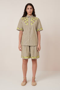 Wildflower Shirt - Treetop Stripe-KOWTOW-P&amp;K The General Store