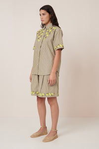 Wildflower Shirt - Treetop Stripe-KOWTOW-P&amp;K The General Store
