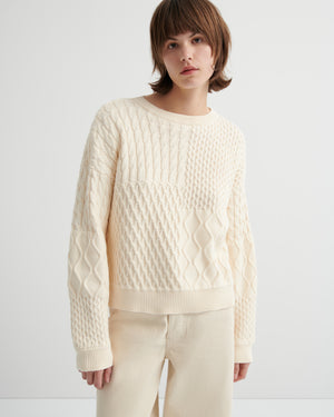 Patchwork Jumper - Chalk-KOWTOW-P&amp;K The General Store