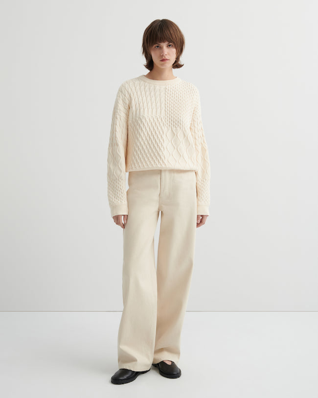 Patchwork Jumper - Chalk-KOWTOW-P&amp;K The General Store
