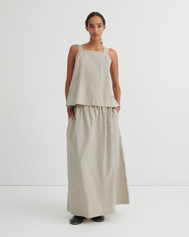 Elle Top - Ecru Stripe-KOWTOW-P&amp;K The General Store