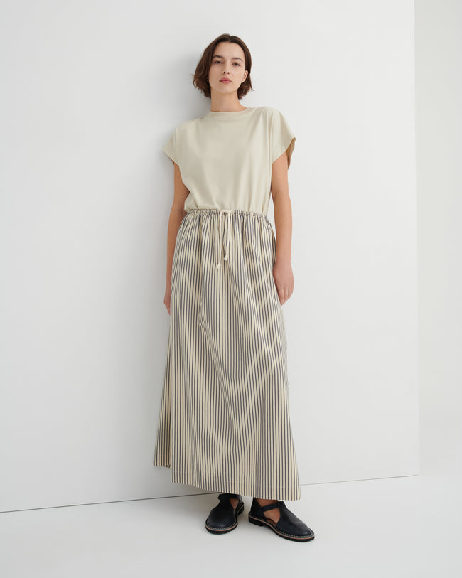 Linear Skirt - Ecru Stripe-KOWTOW-P&amp;K The General Store