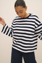 Load image into Gallery viewer, Heavy Boxy Long Sleeve Top - Navy Stripe-KOWTOW-P&amp;K The General Store
