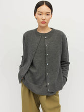 Load image into Gallery viewer, Twin Cardi (Cashmere) - Thunder-JULIETTE HOGAN-P&amp;K The General Store
