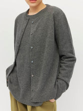 Load image into Gallery viewer, Twin Cardi (Cashmere) - Thunder-JULIETTE HOGAN-P&amp;K The General Store
