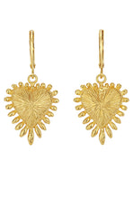 Load image into Gallery viewer, Heart Rays Earrings - 22k Gold Plate-ZOE &amp; MORGAN-P&amp;K The General Store

