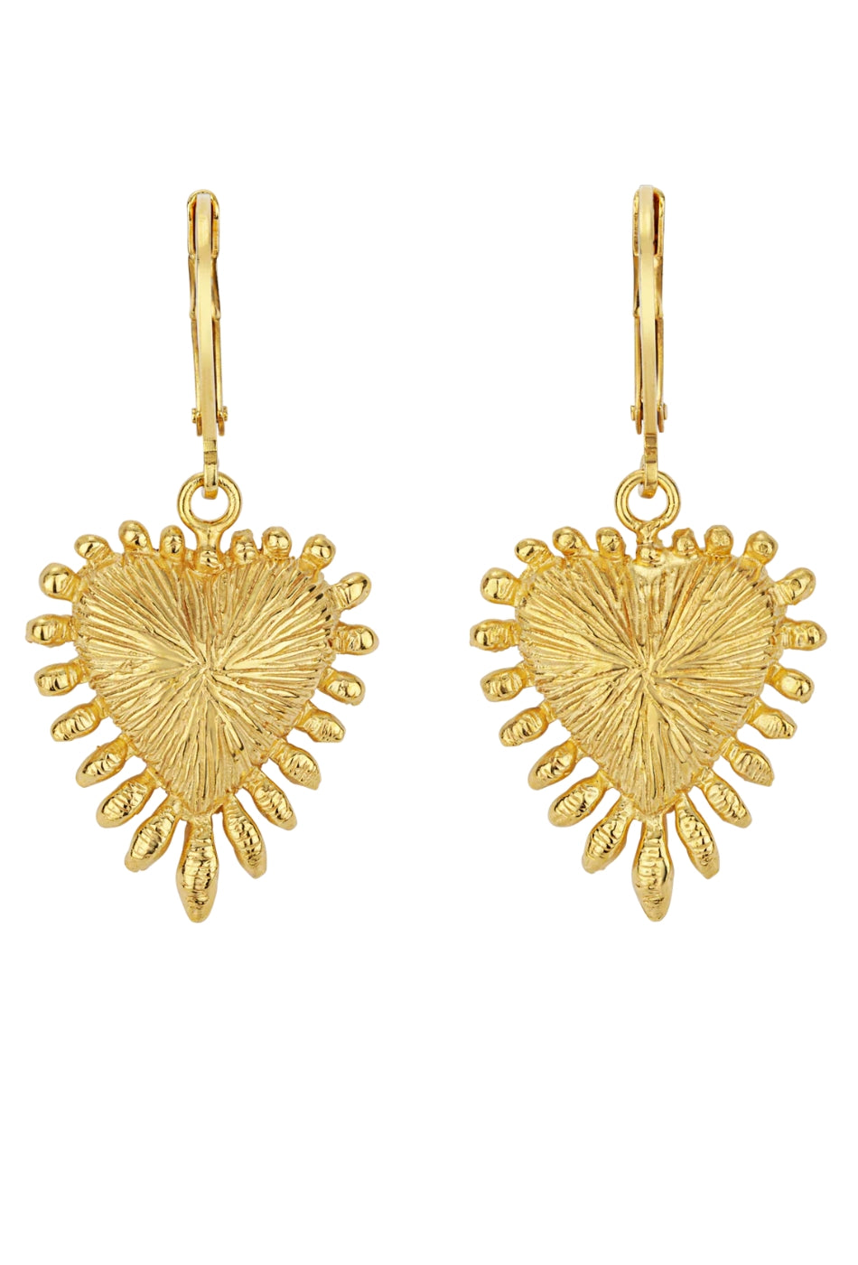 Heart Rays Earrings - 22k Gold Plate-ZOE & MORGAN-P&K The General Store