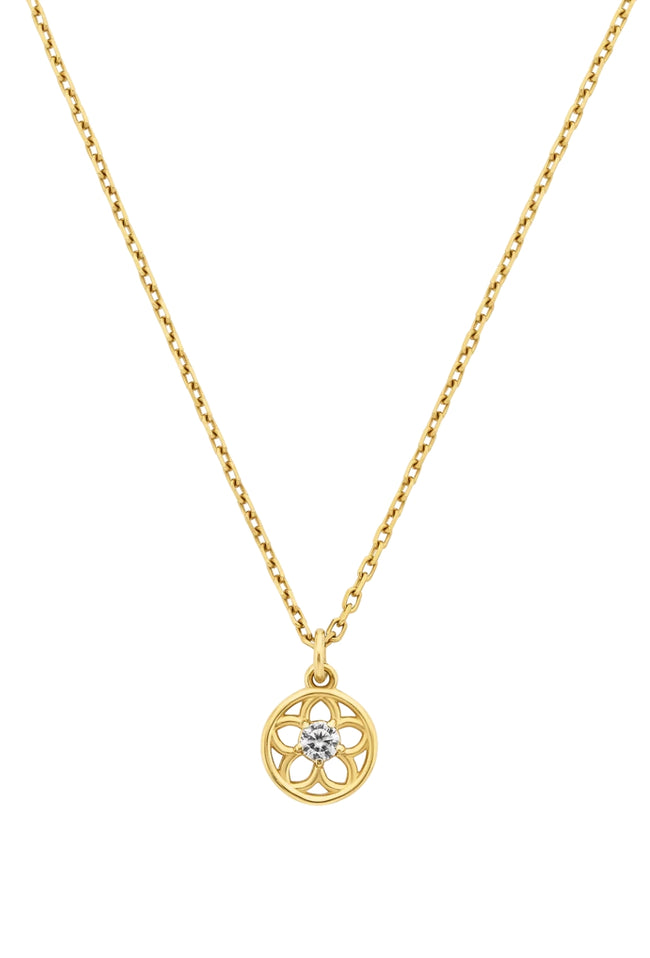 Manuka Necklace - 22k Gold Plate with White Zircon-ZOE & MORGAN-P&amp;K The General Store