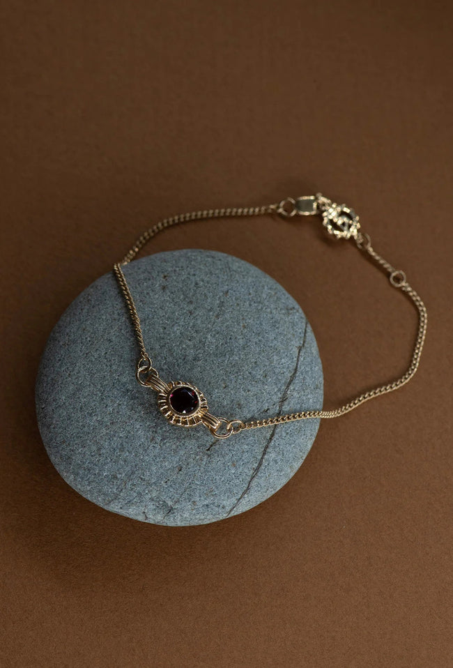 Odette Bracelet - 22k Gold Vermeil with Garnet-ZOE & MORGAN-P&amp;K The General Store