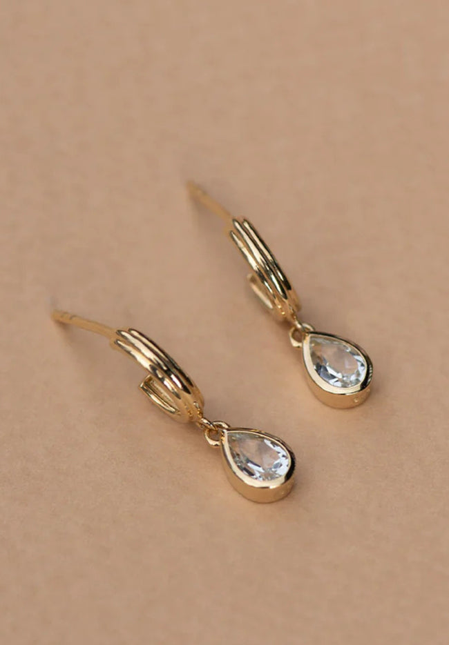 Ophelia Hoops - White Garnet Topaz-ZOE & MORGAN-P&amp;K The General Store