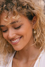 Load image into Gallery viewer, Reya Earrings - 22k Gold Plate with White Topaz-ZOE &amp; MORGAN-P&amp;K The General Store
